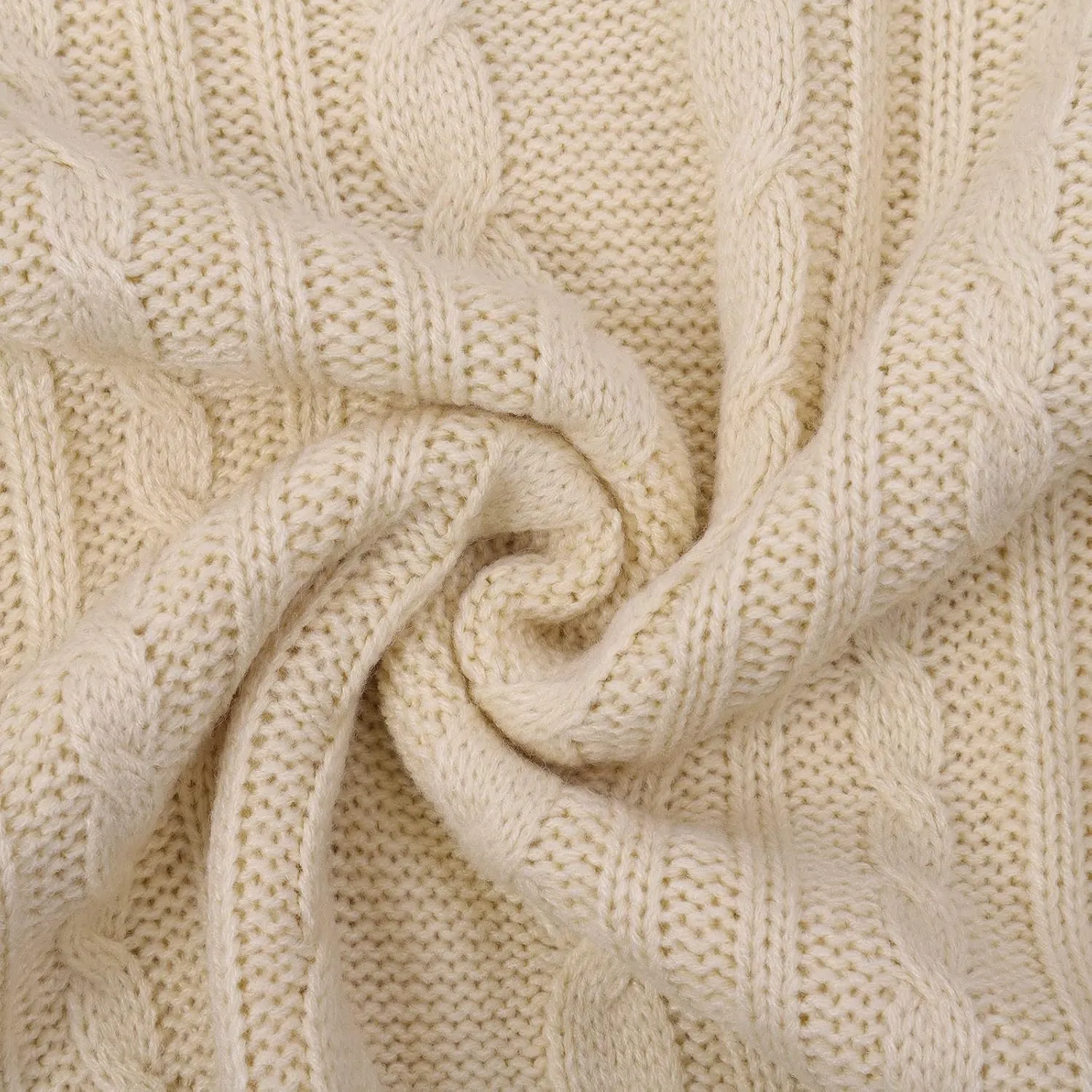 Womens Turtleneck Long Sleeve Sweaters 2024 Trendy Casual Pullover Tops Cable Ribbed Knit Sweater Fall Outfits