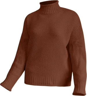Womens Turtleneck Oversized Long Sleeve Fall Sweater 2023 Plus Size Tunic Pullover Mock Neck Sweaters Ribbed Knit Tops