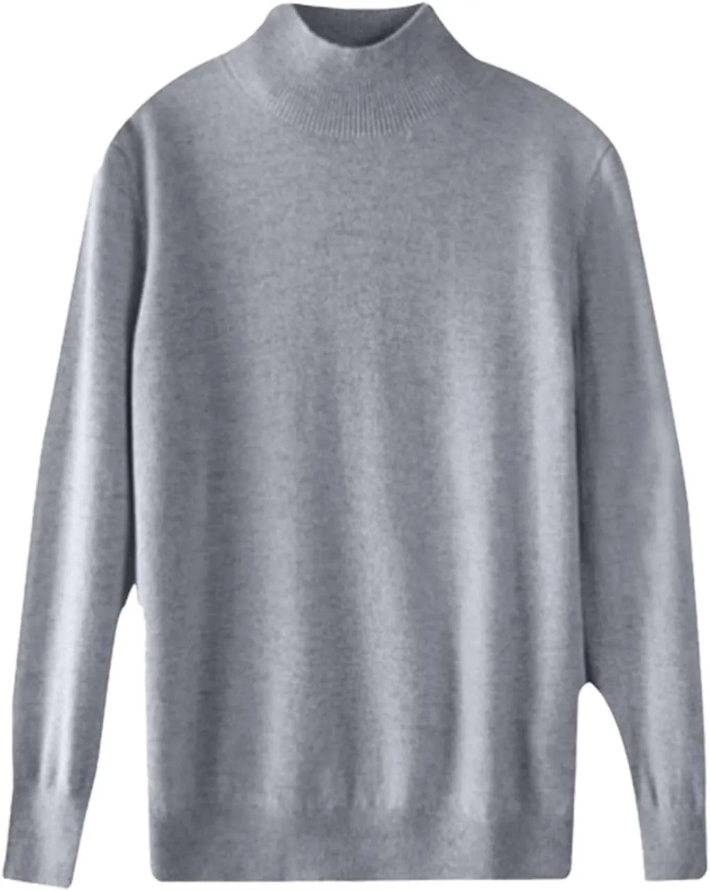 Womens Turtleneck Oversized Sweater Women's Autumn and Winter Short Pullover Solid Color Loose Sweater Thickened