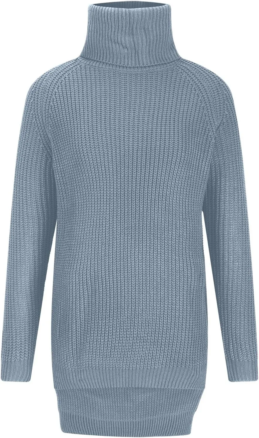 Women's Turtleneck Oversized Sweaters Casual Long Sleeve Ribbed Knitted Jumper Tops Cozy Warm Pullover Sweater