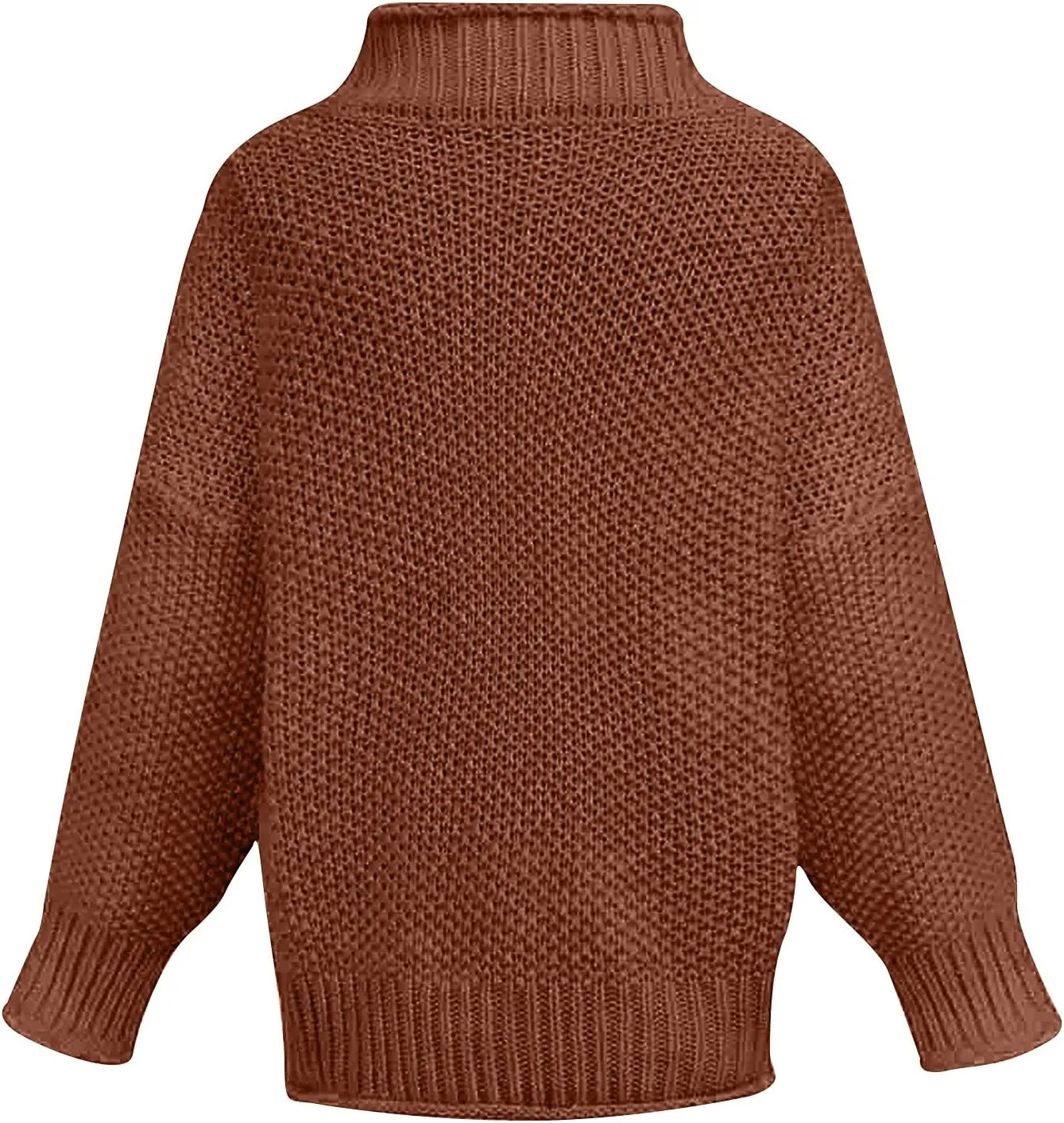 Womens Turtleneck Oversized Sweaters Chunky Knit Warm Comfy Pullovers Batwing Long Sleeve Loose Casual Jumper Tops
