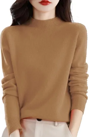 Womens Turtleneck Oversized Sweaters Loose Large Size Thick Knitted Sweater Bottom Shirt Women's Sweaters Fall