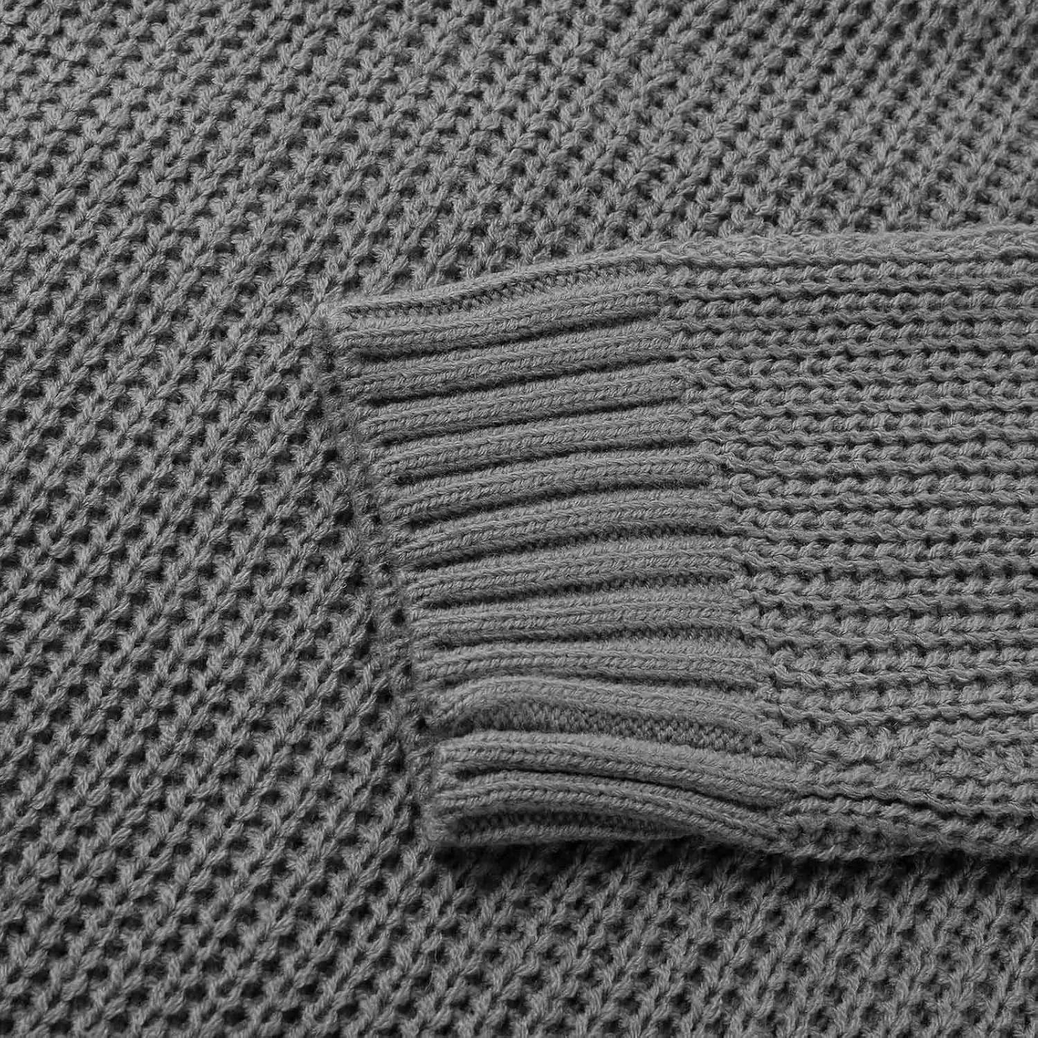 Womens Turtleneck Sweater Long Sleeve Solid Color Sweater Casual Trendy Sweater Regular Fit Sweats Knitted Sweater