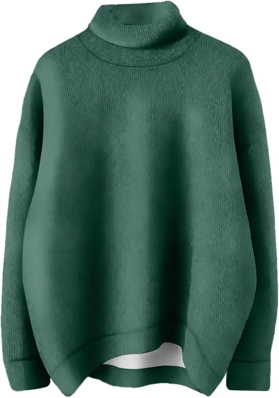 Womens Turtleneck Sweater Oversized Long Sleeve Ribbed Turtle Neck Blouse Fall Winter Basic Layering Knit Top