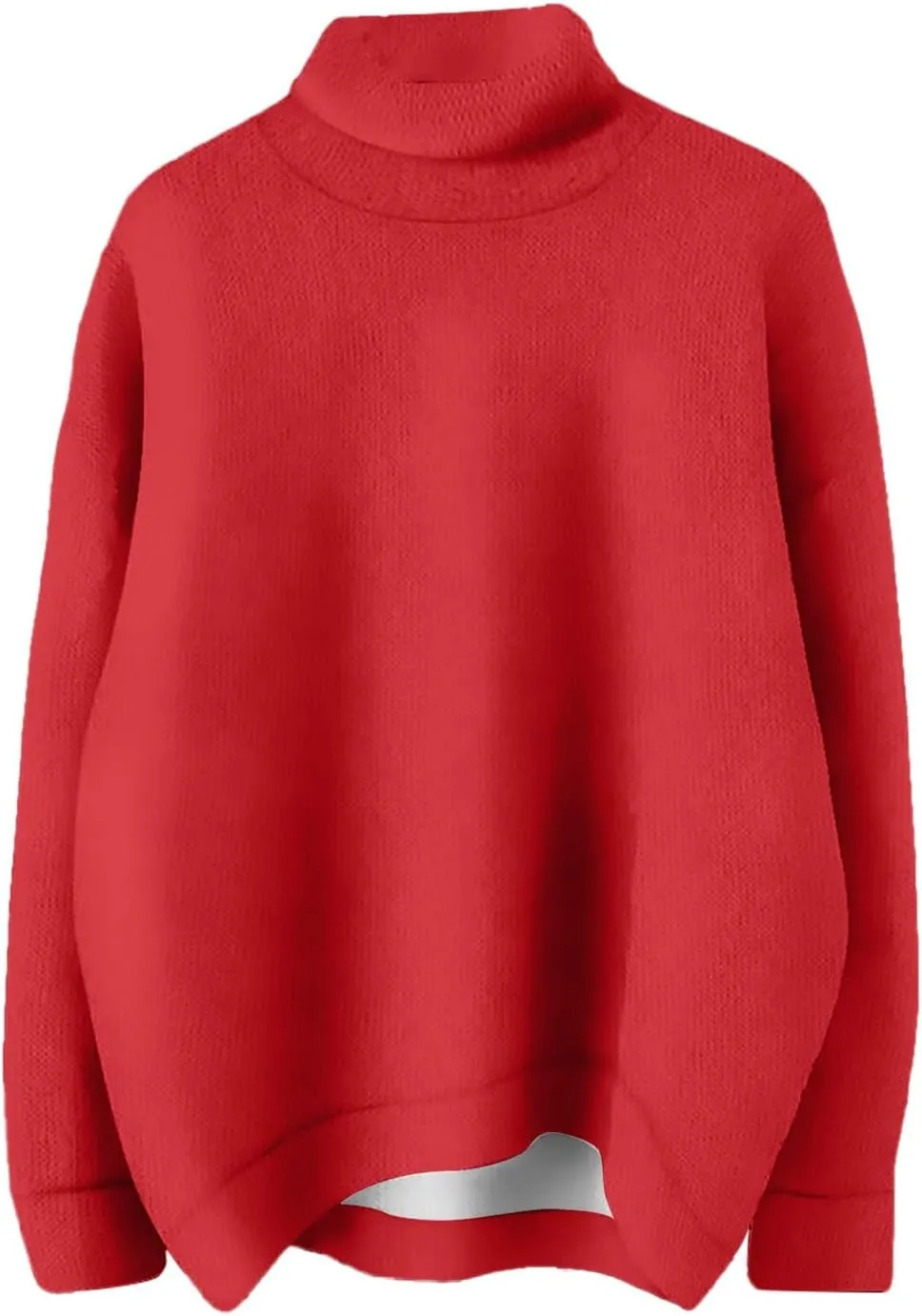 Womens Turtleneck Sweater Oversized Long Sleeve Ribbed Turtle Neck Blouse Fall Winter Basic Layering Knit Top