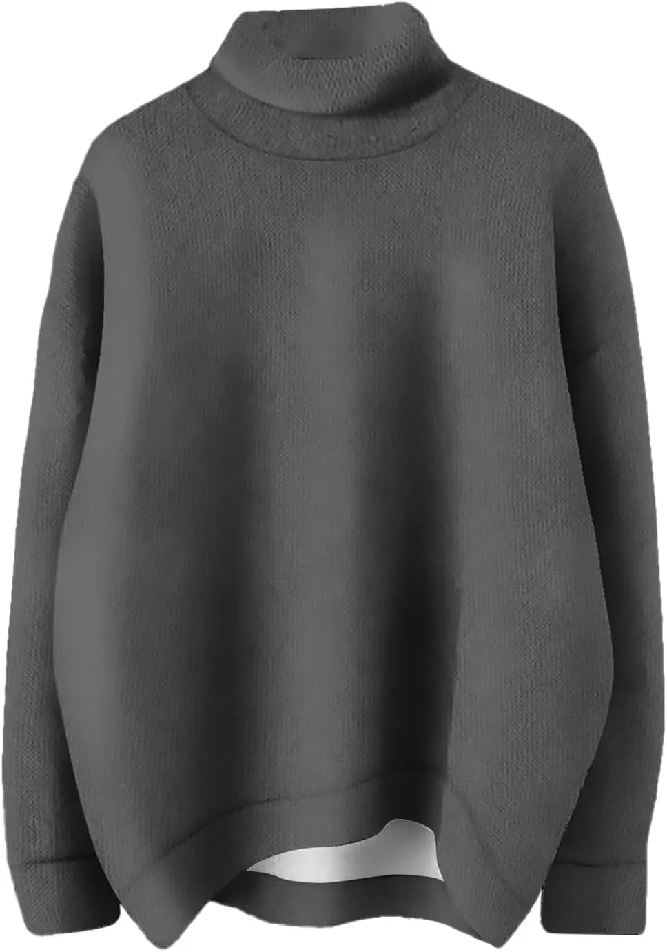 Womens Turtleneck Sweater Oversized Long Sleeve Ribbed Turtle Neck Blouse Fall Winter Basic Layering Knit Top