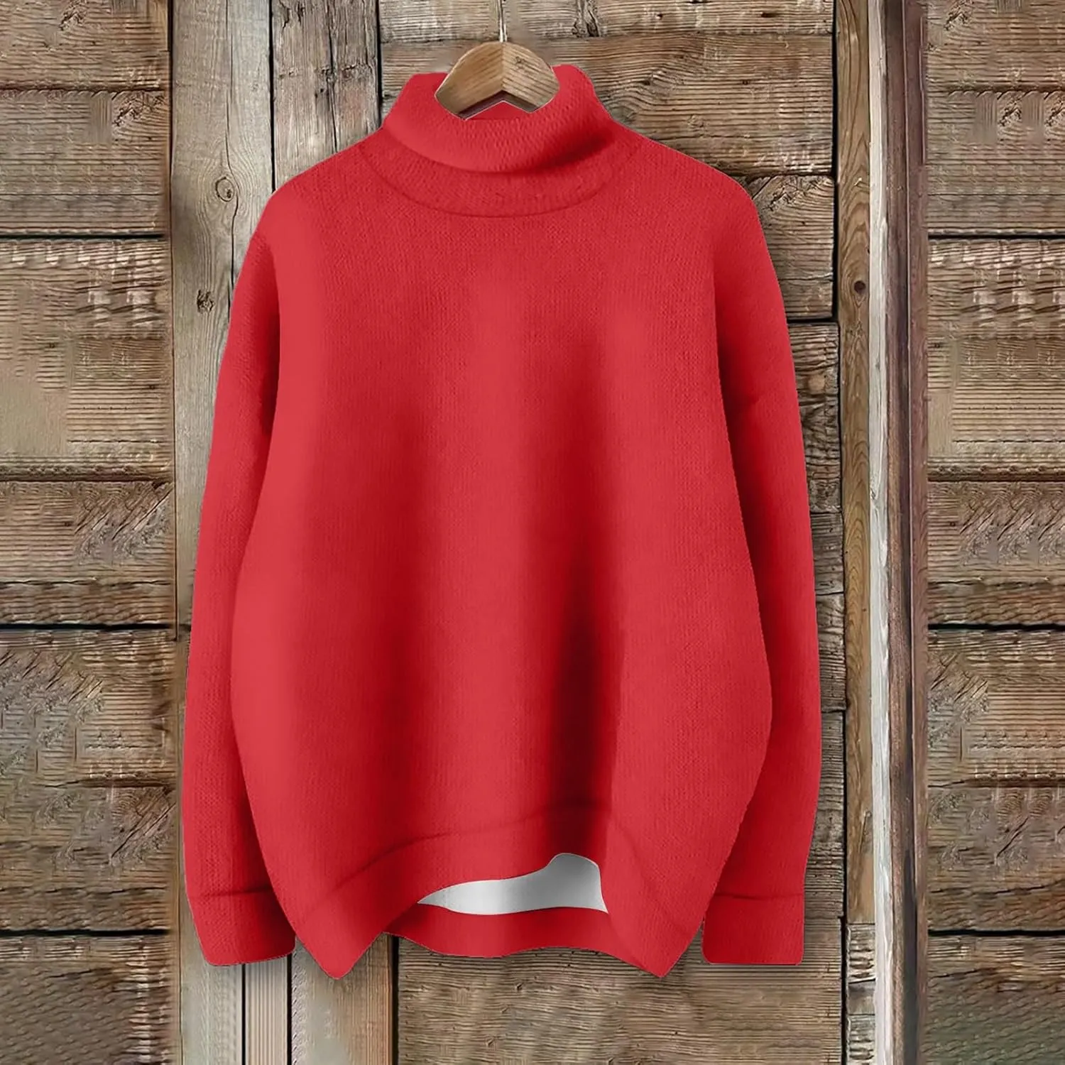 Womens Turtleneck Sweater Oversized Long Sleeve Ribbed Turtle Neck Blouse Fall Winter Basic Layering Knit Top