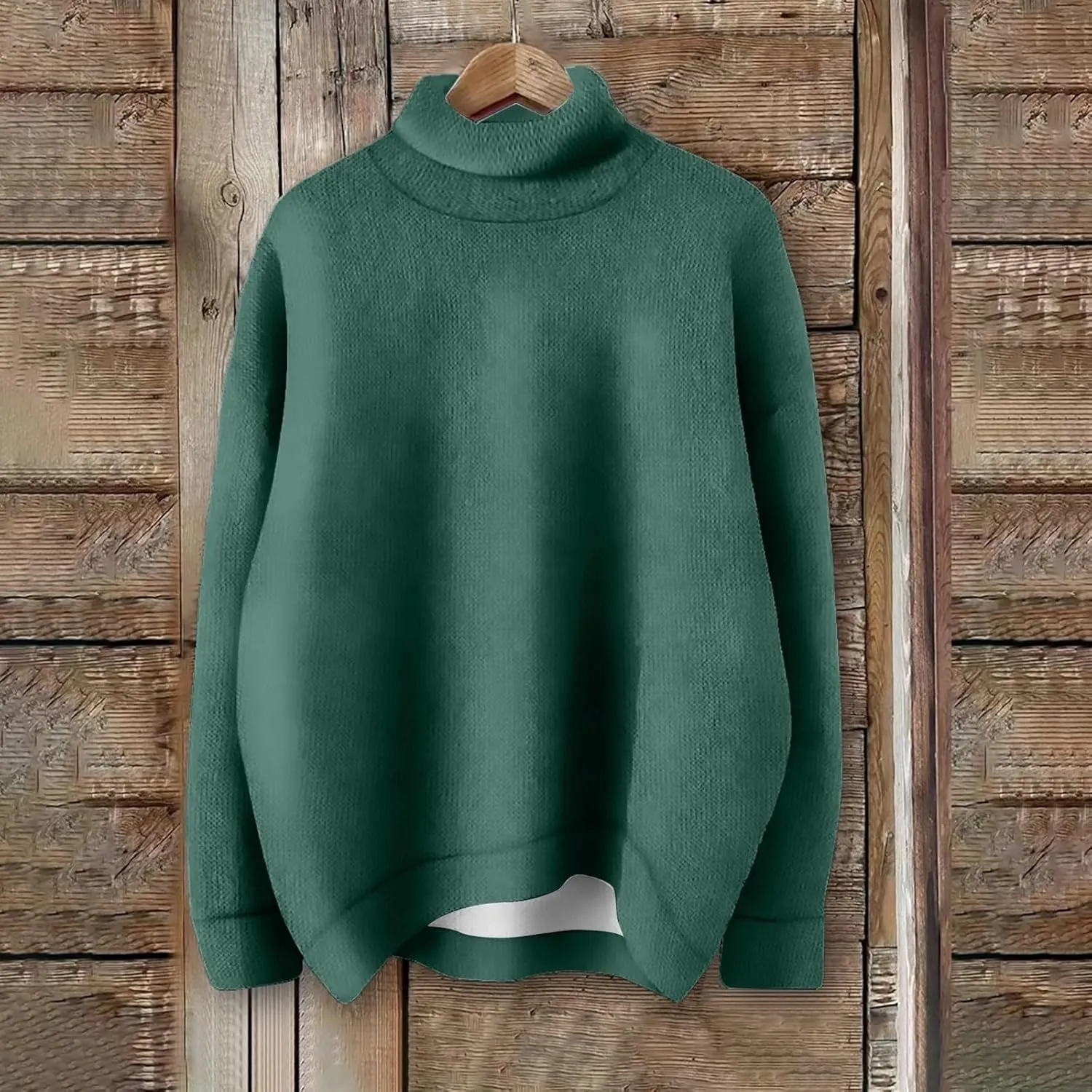 Womens Turtleneck Sweater Oversized Long Sleeve Ribbed Turtle Neck Blouse Fall Winter Basic Layering Knit Top