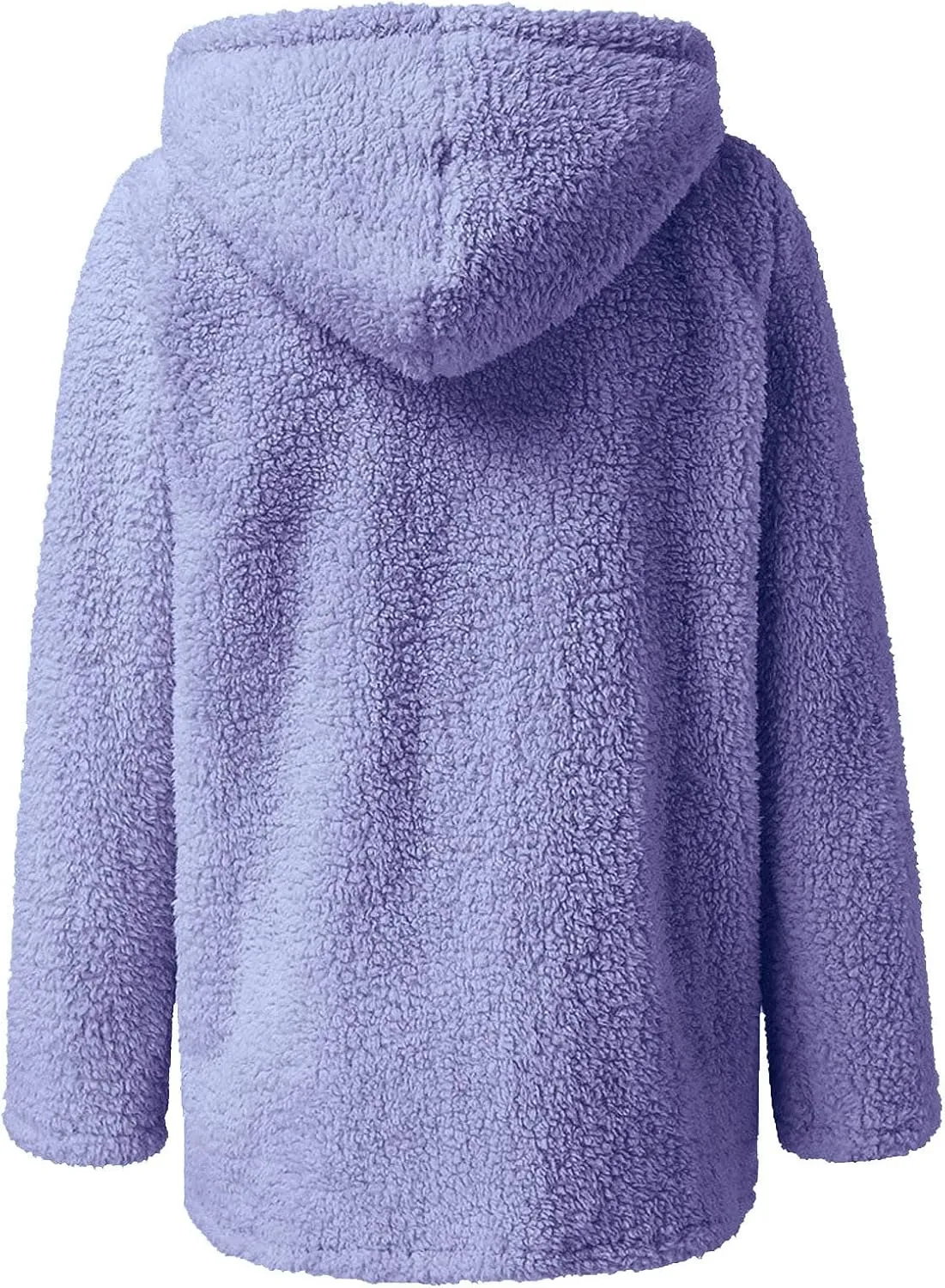 Womens Warm Coats 2025 Winter Fleece Teddy Sherpa Jacket Trendy Full Zip Up Hoodies with Pockets Soft Outerwear