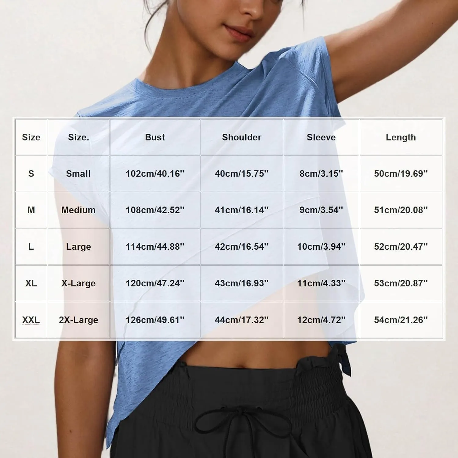 Workout Cropped Tops for Women Flowy Athletic Tops Oversized Loose Fit Running Yoga Quick Dry Soft Crewneck Tees