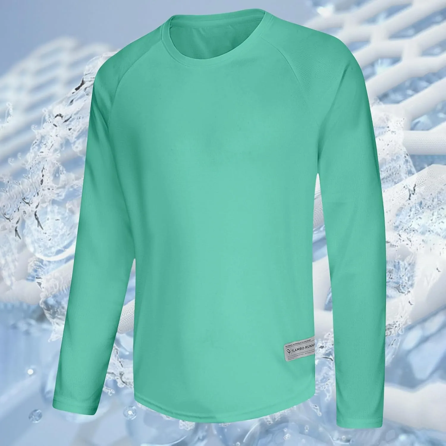 Workout Shirts for Men Lightweight Breathable Long Sleeve Athletic Running Gym Workout Tee Tops Casual Pullover