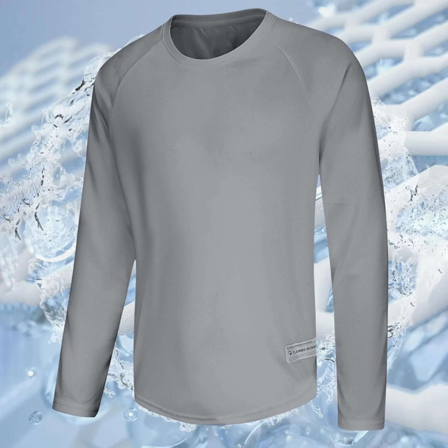 Workout Shirts for Men Lightweight Breathable Long Sleeve Athletic Running Gym Workout Tee Tops Casual Pullover