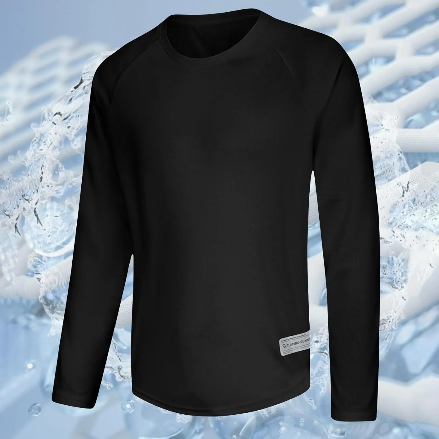 Workout Shirts for Men Lightweight Breathable Long Sleeve Athletic Running Gym Workout Tee Tops Casual Pullover