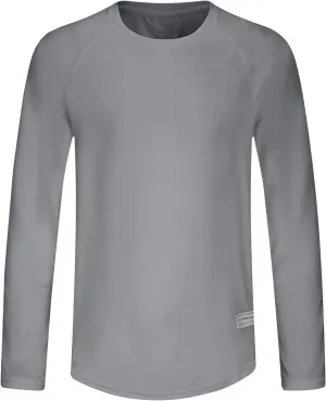 Workout Shirts for Men Lightweight Breathable Long Sleeve Athletic Running Gym Workout Tee Tops Casual Pullover