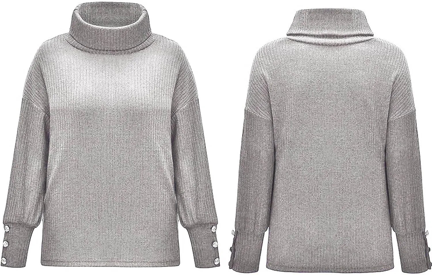 XUNRYAN Women's 2023 Sweaters Oversized Turtleneck Chunky Pullover Cowl Neck Long Sleeve Winter Slouchy Loose Knit Sweaters