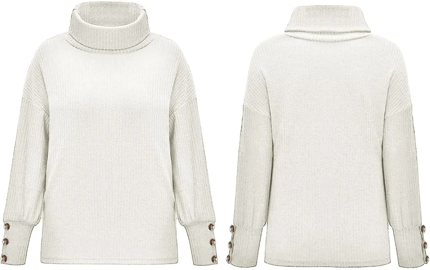 XUNRYAN Women's 2023 Sweaters Oversized Turtleneck Chunky Pullover Cowl Neck Long Sleeve Winter Slouchy Loose Knit Sweaters