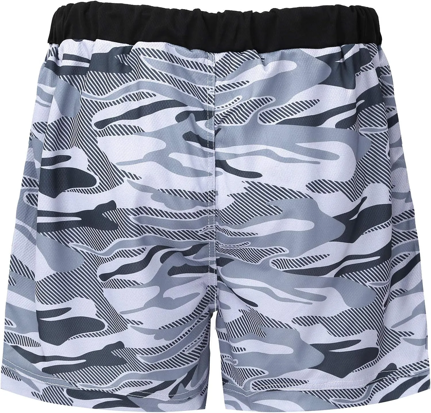 Yartina Mens Basic Long Swimming Trunks Camo Shorts Quick Dry Surf Beach Shorts with Pockets Board Shorts
