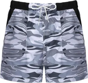 Yartina Mens Basic Long Swimming Trunks Camo Shorts Quick Dry Surf Beach Shorts with Pockets Board Shorts
