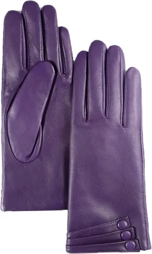 YISEVEN Women's Winter Driving Touchscreen Leather Gloves Wool Lined Buttoned Cuff