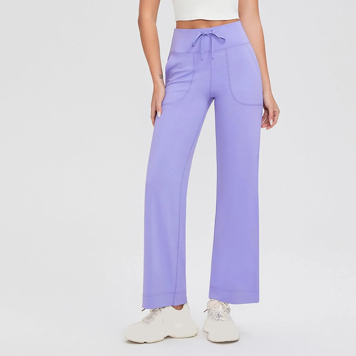 Yoga Pants with Side Pockets, Bell Bottoms for Women,Womens Trouser Pants,Womens Leggings High Waisted